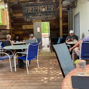 people sitting at tables