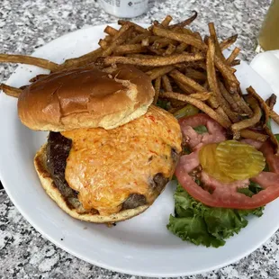 Pimento cheese burger