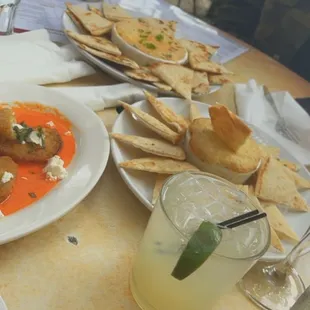 Artichoke dip and crab dip