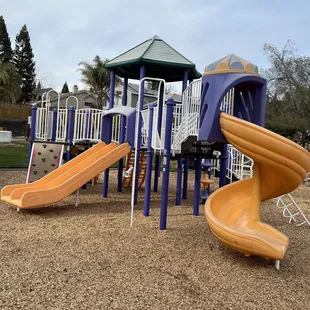 Larger playground (closeup of slides)!