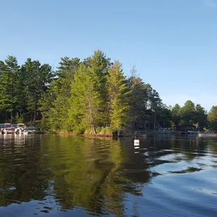 a boat in the water