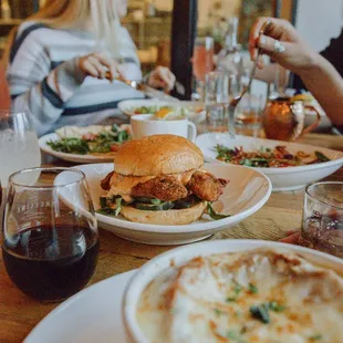 people eating at a restaurant
