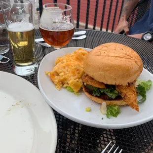 Baked Mac n Cheese  Fried chicken sand which  Both amazing - highly recommend