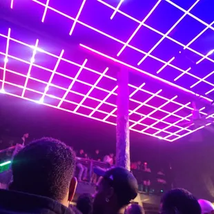 a group of people watching a concert