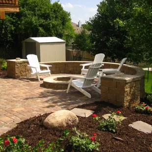 Custom built patio &amp; firepit