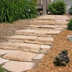 Flagstone steps
