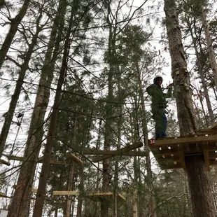 Kyle, one of our adventures guides, checking the course out!