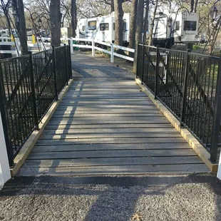 They have a bridge for people and golf carts.