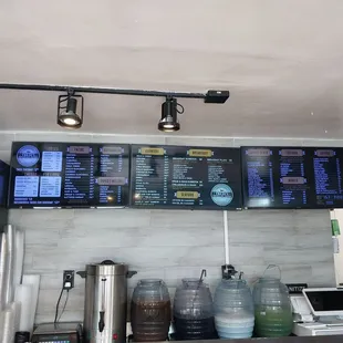 menus on the wall