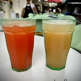 Strawberry and Guava Lime aguas frescas