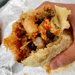 Spicy Shrimp Burrito