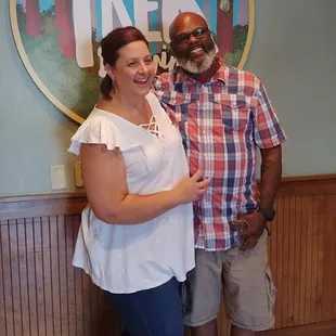 My wife and I after our visit to Trek Brewing.