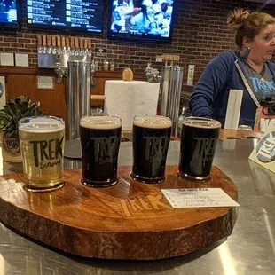 Co-Owner Kristen and a flight:)