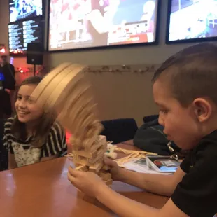 Fun family game time at Trek.