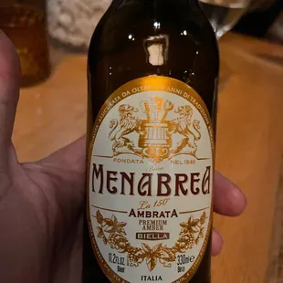Amber ale from Italy.   One of the best beers I&apos;ve ever tried.  This is the only place I&apos;ve ever seen this brand.  Must try!