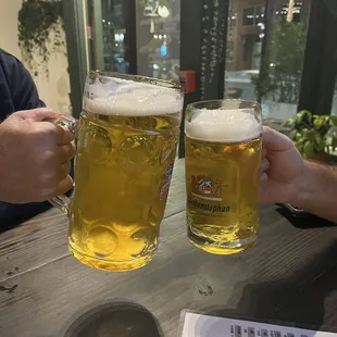 The 2 in one beer glass and one beer glass...