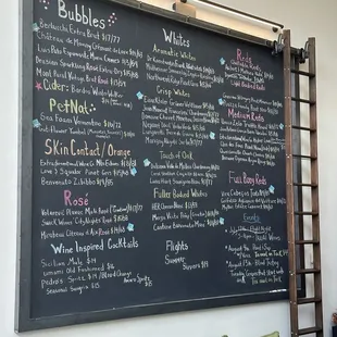 Wine menu