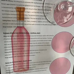 Rosé flight description