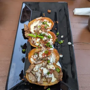 Loaded Steak Potato Skins