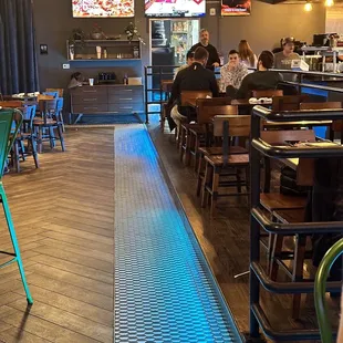 The manager standing where he was all night. As you can see it's DEAD inside.