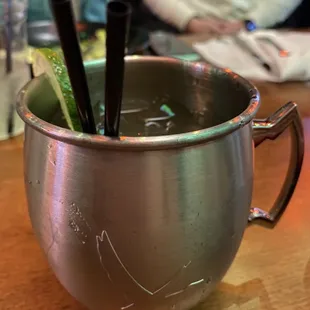 Peach moscow mule