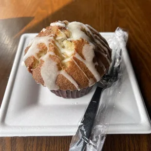 Cinnamon glazed muffin