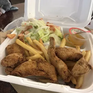 chicken wings and fried chicken, food