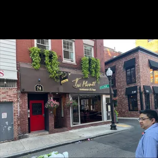 a man walking down the street