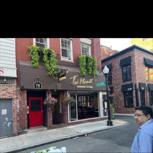 a man walking down the street
