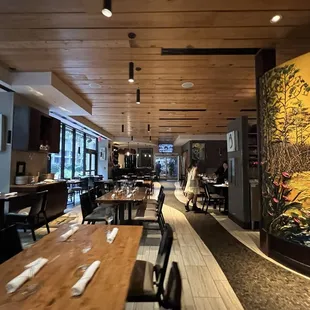 interior, sushi and sashimi