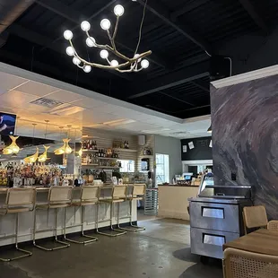the interior of a restaurant