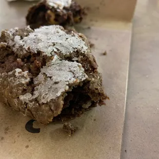 A partially devoured Nutella scone
