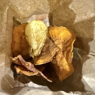 &quot;Chips&quot; - mixture of regular and sweet potatoes.