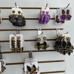 Saints/LSU earrings