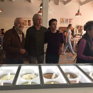 a group of people in a restaurant