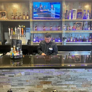 a man behind the bar