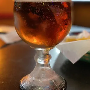 18 ounce goblet of Yeungling