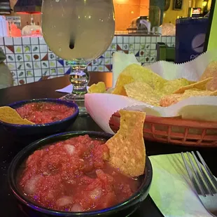 House Margarita and complimentary chips n salsa