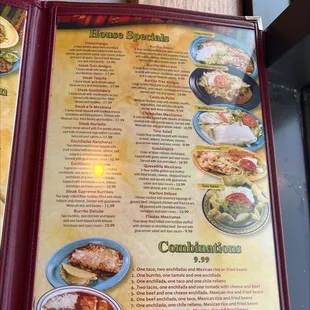 a menu for a mexican restaurant