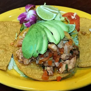 Ceviche tostada