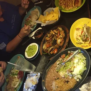 Chicken Fajitas, Burrito California, Hot Dog, Shrimp Garlic