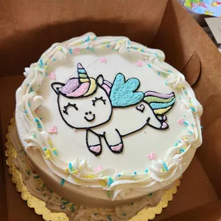 Customer unicorn cake
