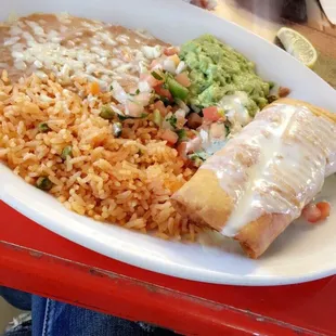 Lunch chimichanga combo