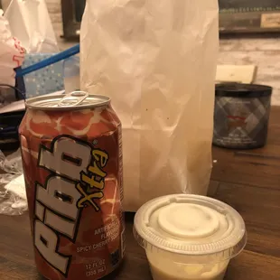 Cheese dip received can for size reference.