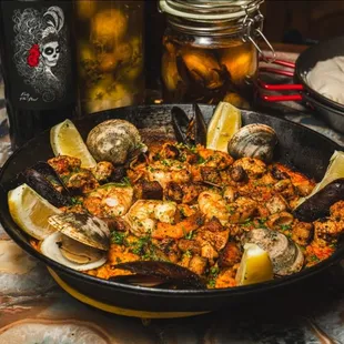 paella, food