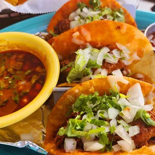 Delicious birria tacos
