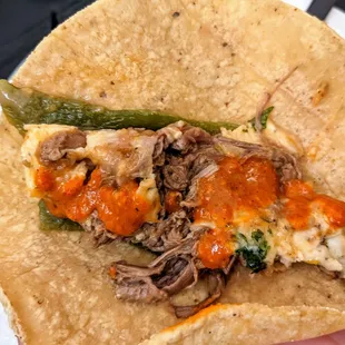 Beef Chile Relleno Taco