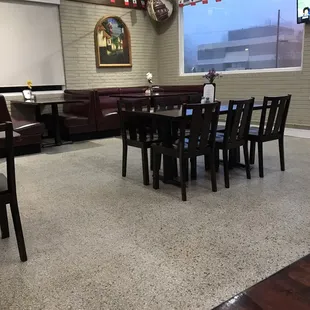 Nice big open windows and views. I really liked the lowered back booth seating.