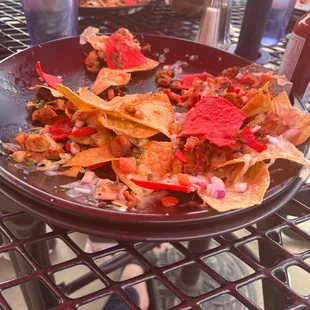 The nachos after I ate them