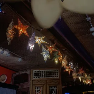 Cute decor above the tables